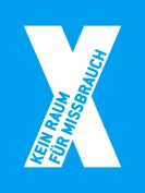 Blaues Logo mit Aufschrift Kein Raum für Missbrauch